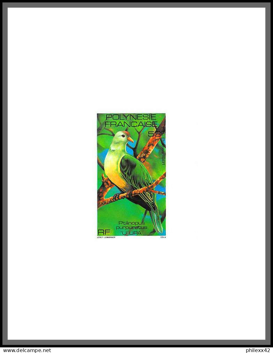 2172/ Polynésie N°168/170 Oiseaux (birds) Sterna Bergii Ptilinopus Estrilda Astrild 1982  épreuve Deluxe Proof  - Imperforates, Proofs & Errors