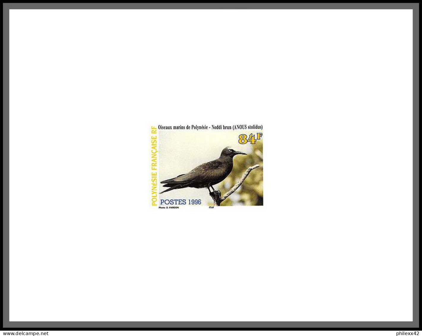 2176/ Polynésie N°510/512 Oiseaux Birds Fou à Pieds Rouges Sula Fregate Fregata  Lori Noddi 1996  épreuve Deluxe Proof  - Non Dentellati, Prove E Varietà