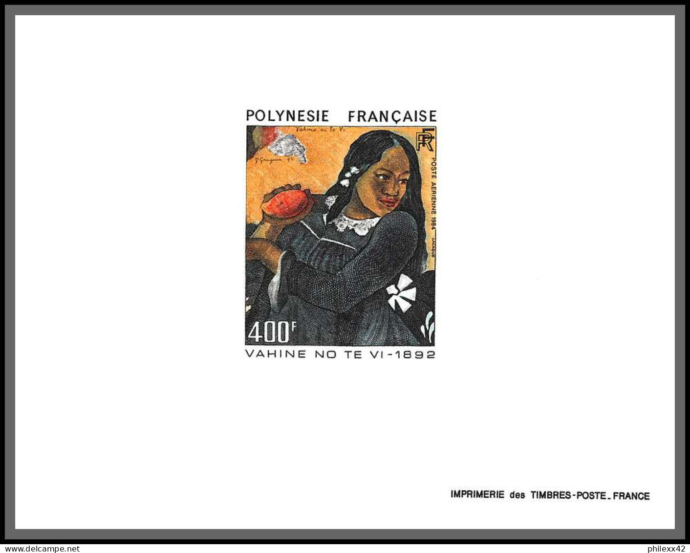 2180/ Polynésie PA N°183 Gauguin La Vahiné à La Mangue Tableau (Painting)  épreuve Deluxe Proof - Impressionisme