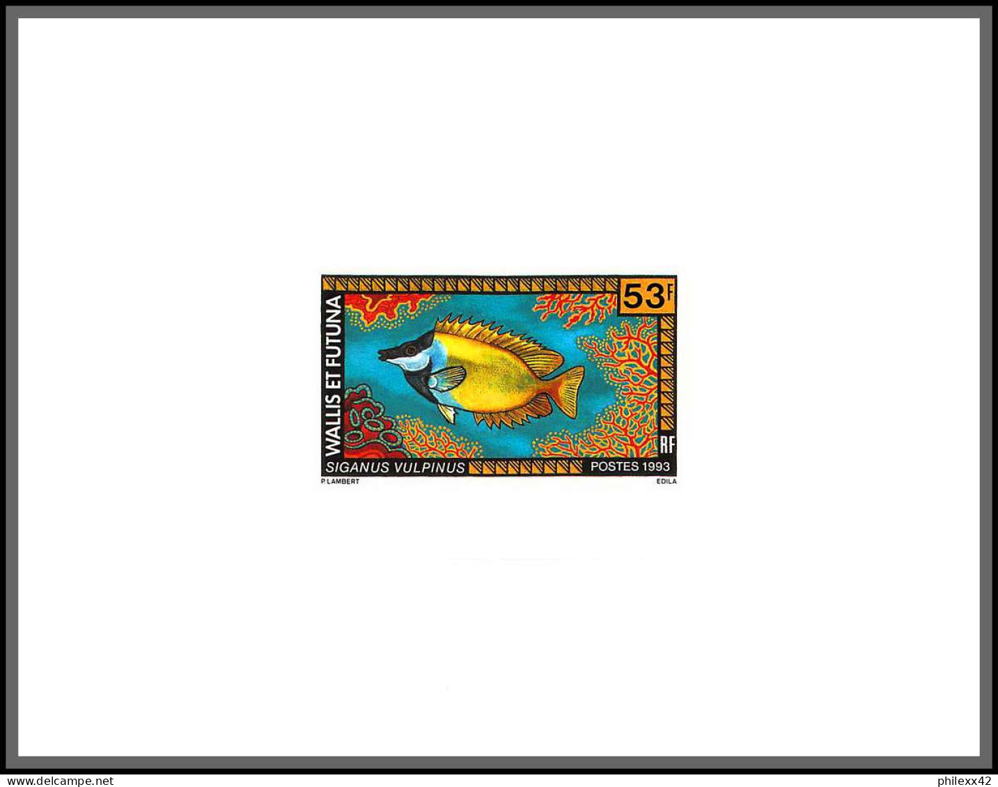 2222/ Wallis Et Futuna N°457/458 Poissons Faune Marine Fishes (Fish)  épreuve De Luxe Deluxe Proof 1993 - Non Dentelés, épreuves & Variétés