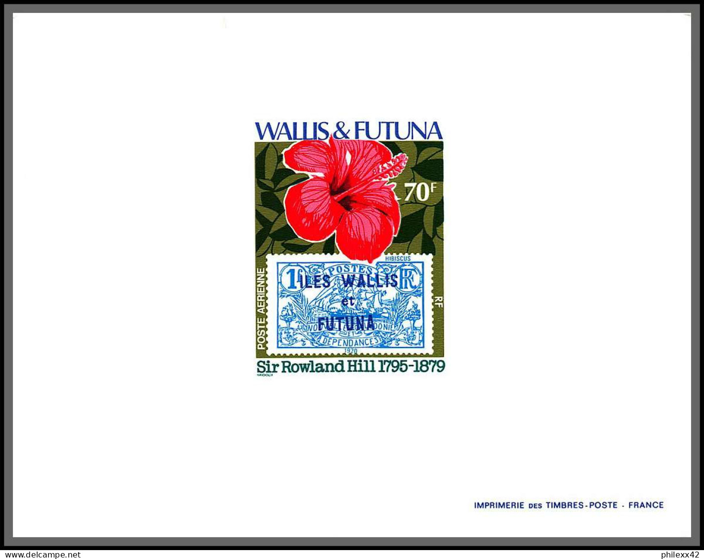 2228/ Wallis Et Futuna PA N°92/95 SIR ROWLAND HILL épreuve De Luxe Deluxe Proof 1979 - Sin Dentar, Pruebas De Impresión Y Variedades