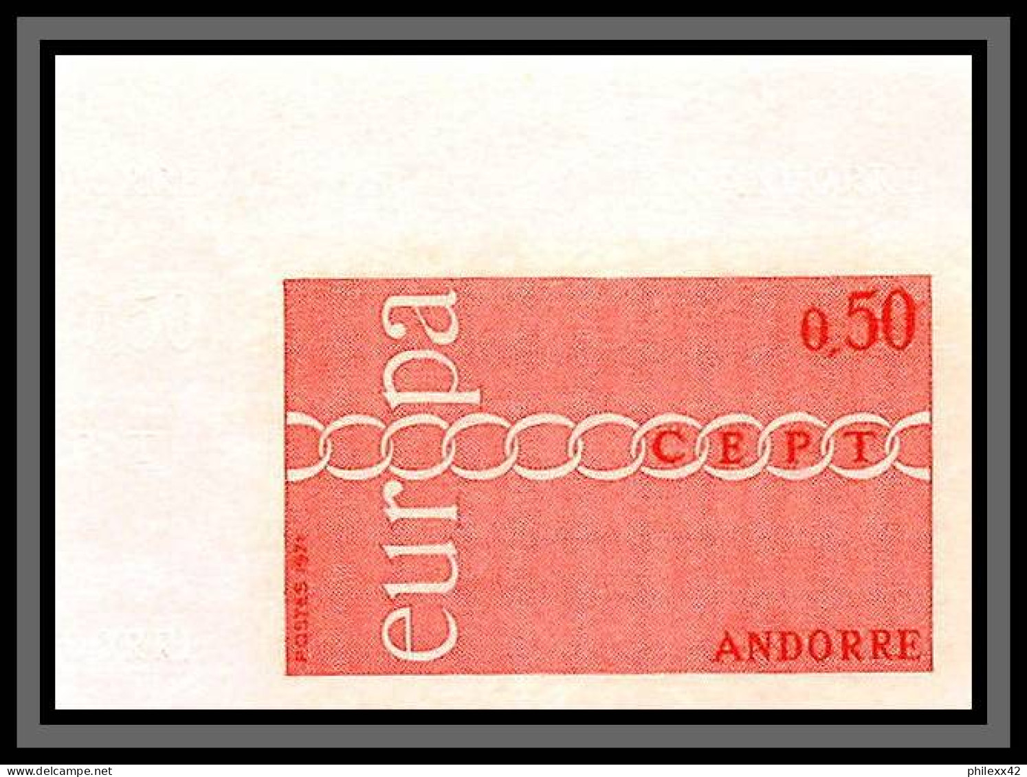 Andorre (Andorra) N°212/213 Europa 1971 Non Dentelé Imperf ** MNH Coin De Feuille Cote 110 Euros - 1971