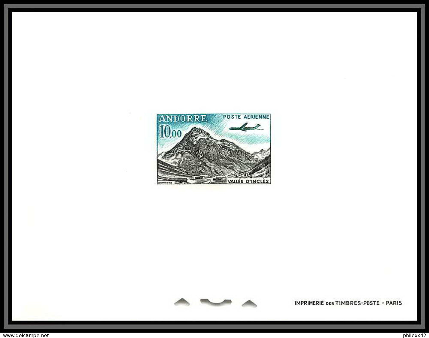 Andorre (Andorra) Poste Aerienne PA N°8 Avion Caravelle Inclès Soldeu épreuve De Luxe (deluxe Proof) - Neufs