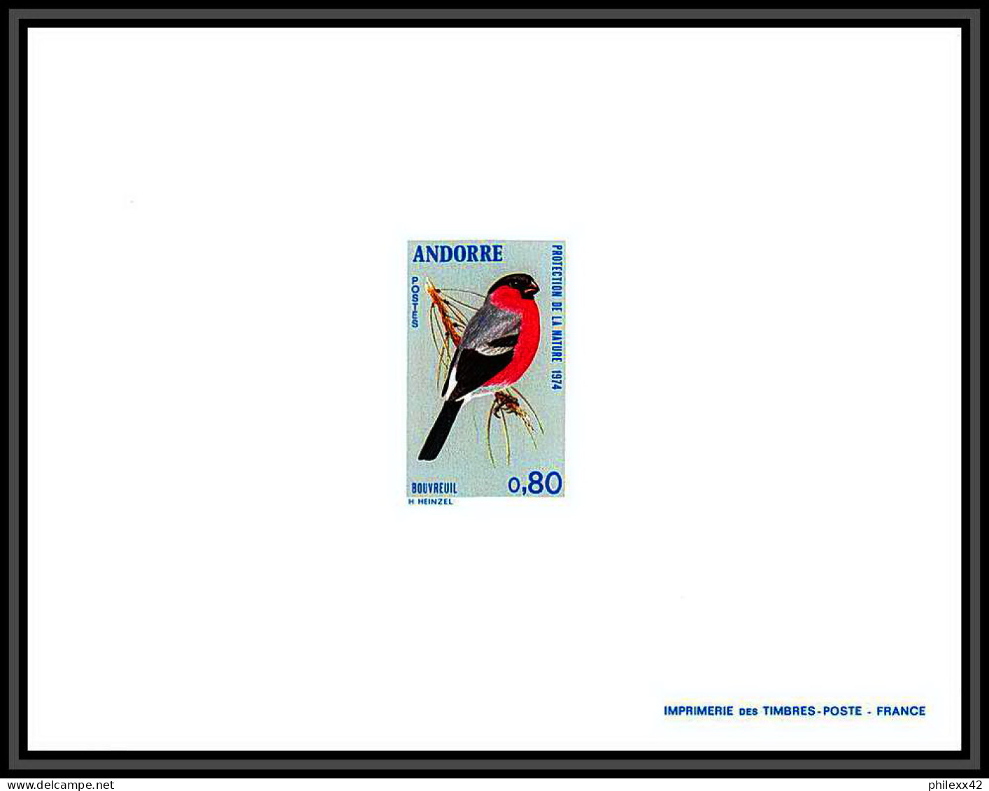 épreuve De Luxe / Deluxe Proof Andorre Andorra N°240 /241 Oiseaux (bird Birds Oiseau) Venturon Bouvreuil (bullfinch) - Verzamelingen, Voorwerpen & Reeksen