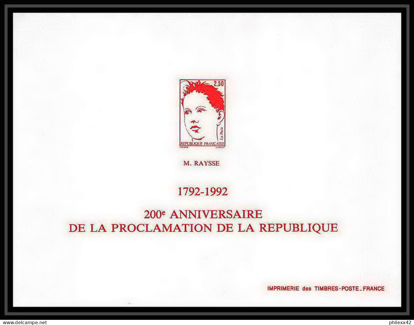 France - Bloc BF N°2772 / 2775 Bicentenaire De La Révolution La République Non Dentelé ** MNH Imperf Deluxe Proof - Rivoluzione Francese