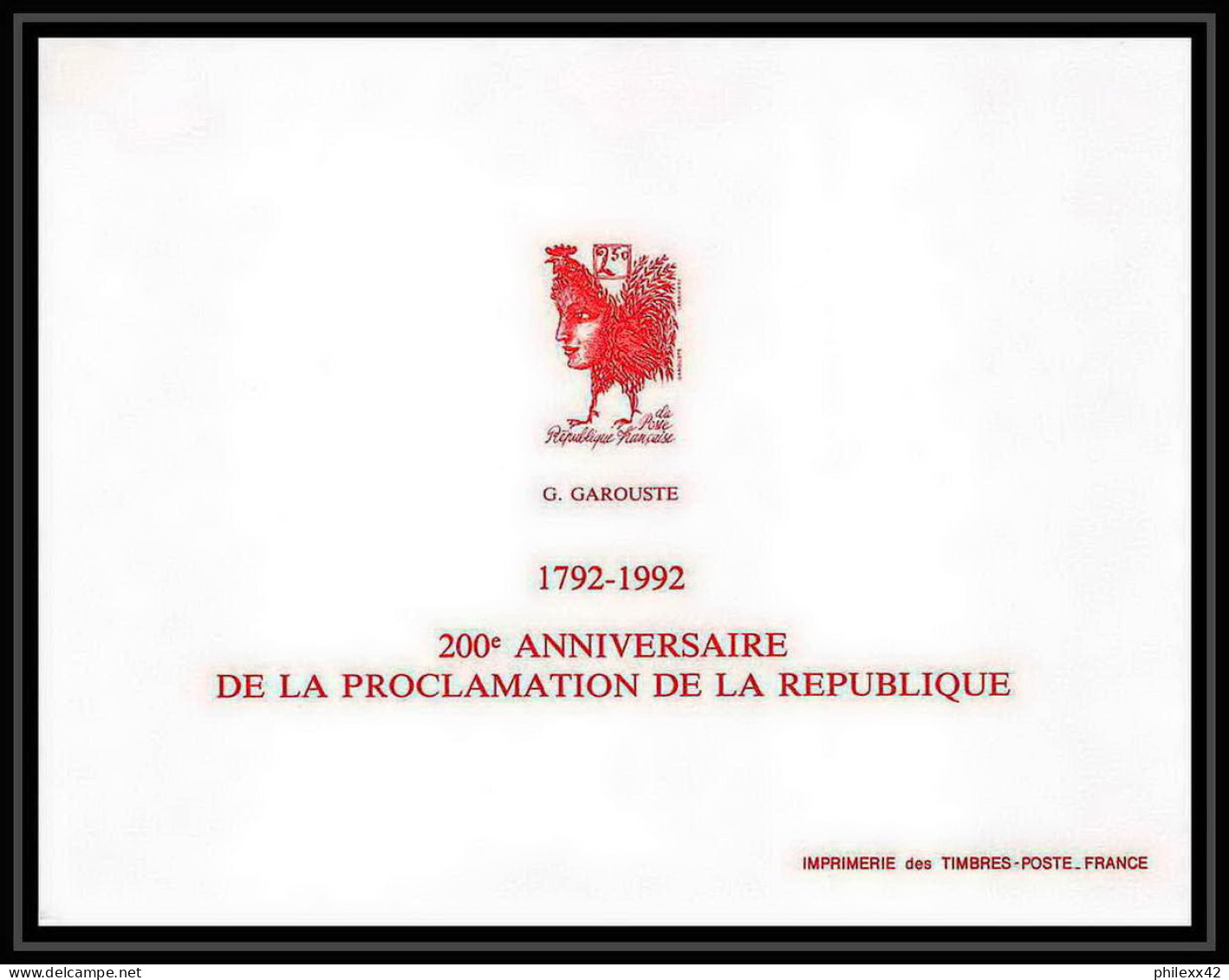 France - Bloc BF N°2772 / 2775 Bicentenaire De La Révolution La République Non Dentelé ** MNH Imperf Deluxe Proof - Revolución Francesa