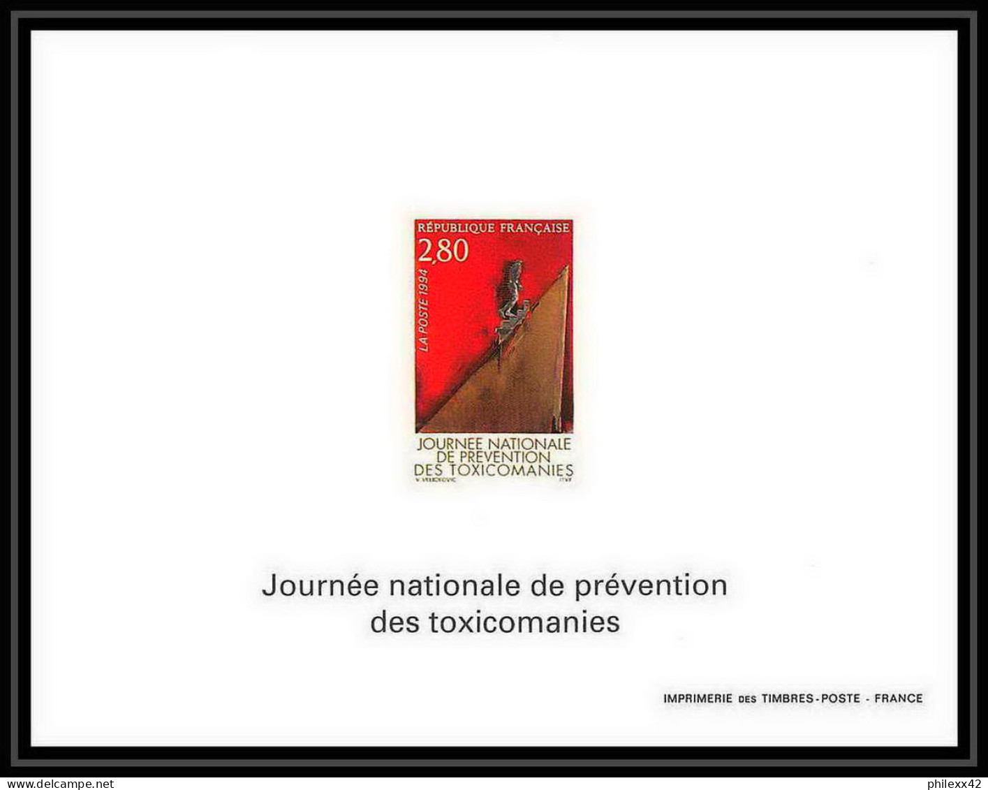 France - Bloc BF N°2908 Prévention Des Toxicomanies Drogues Drugs Non Dentelé ** MNH Imperf Deluxe Proof - Drogue