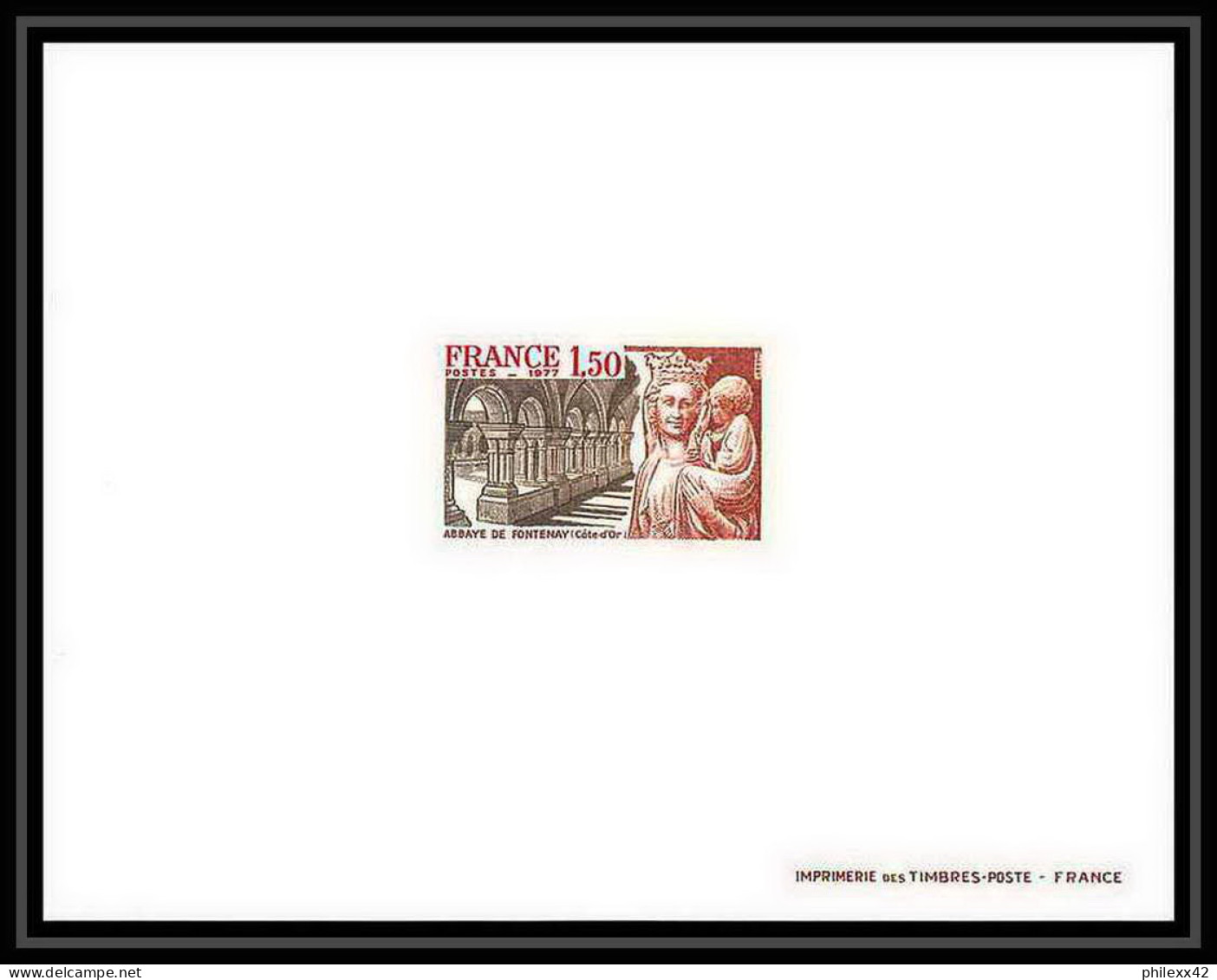 France - N°1938 Abbaye De Fontenay Côte D'Or (église Church) épreuve De Luxe (deluxe Proof) - Abbazie E Monasteri