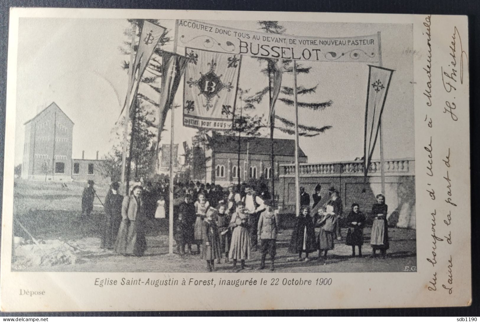 Forest - Eglise Saint-Augustin à Forest, Inaugurée Le 22 Octobre (Déposé), Circulée 1901 - Forest - Vorst