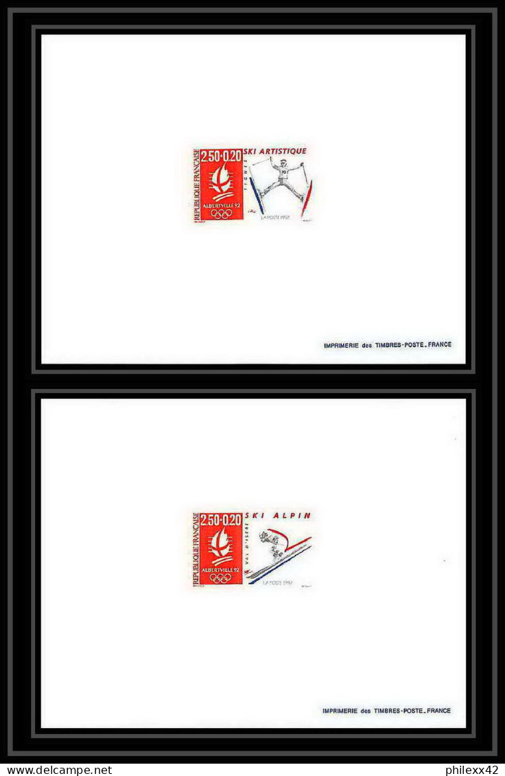 France - N°2709 / 2710 épreuve De Luxe (deluxe Proof) Jeux Olympiques (olympic Games) Alberville 1992 Ski Skating - Winter 1992: Albertville