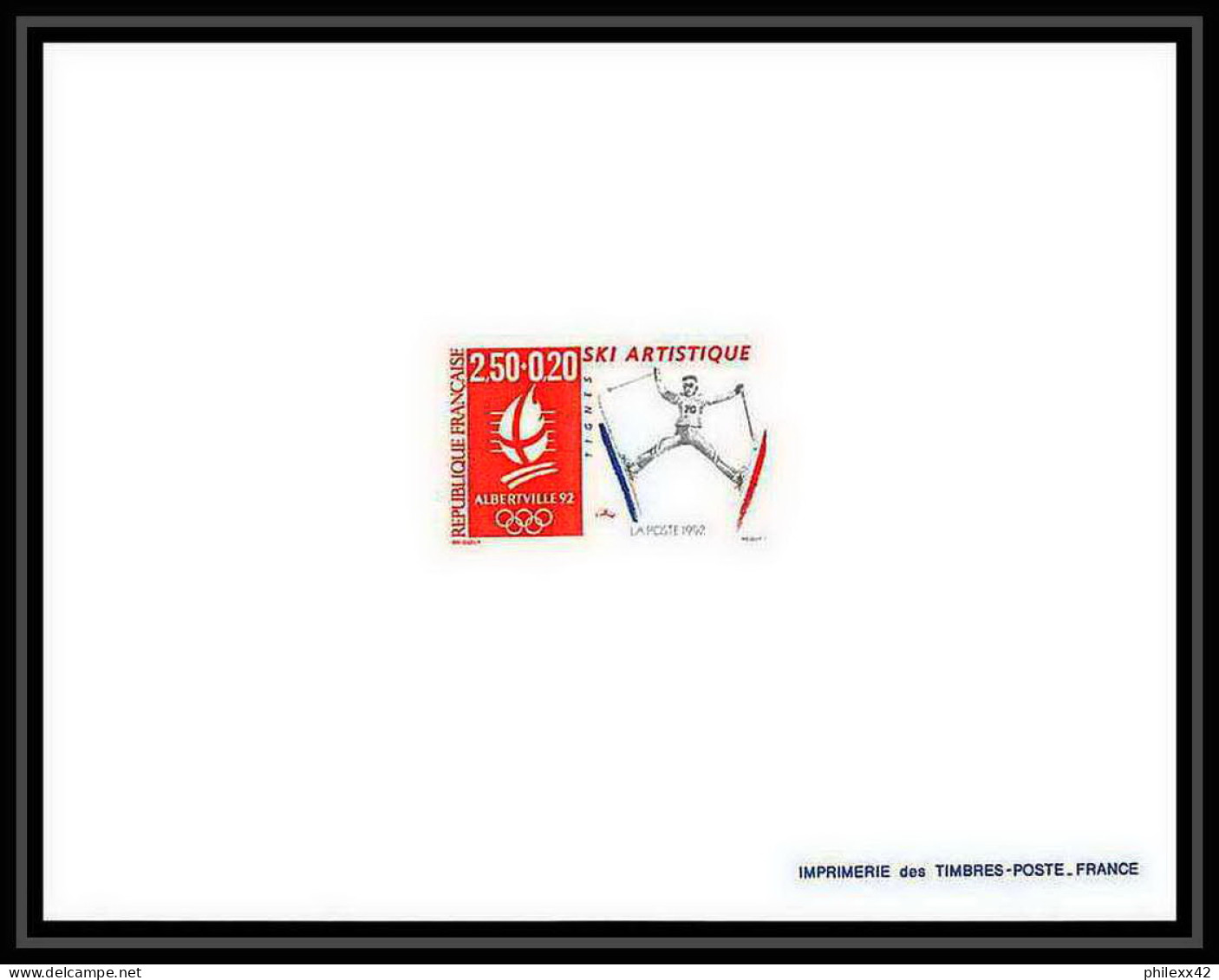 France - N°2709 / 2710 épreuve De Luxe (deluxe Proof) Jeux Olympiques (olympic Games) Alberville 1992 Ski Skating - Winter 1992: Albertville