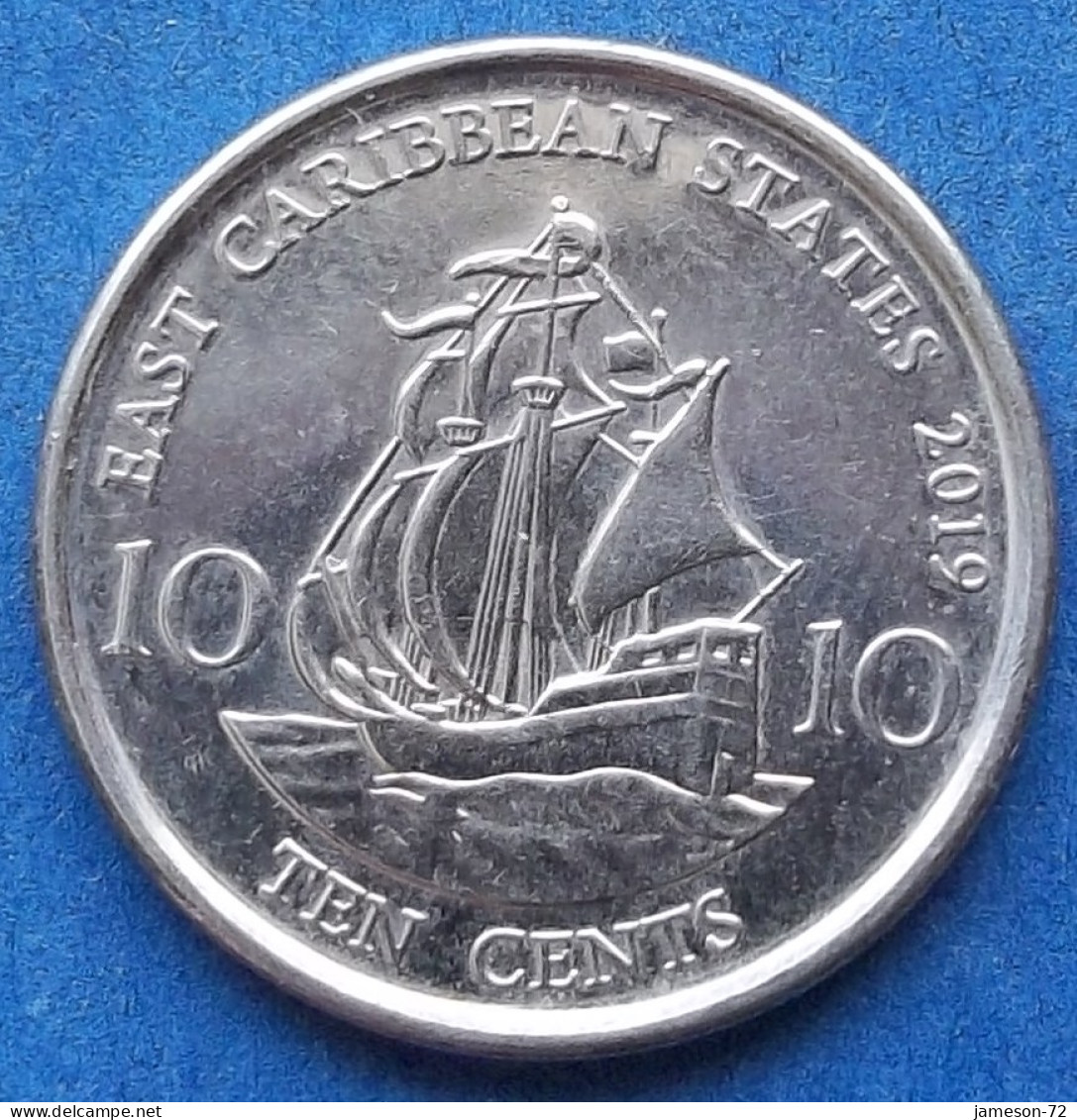 EAST CARIBBEAN STATES - 10 Cents 2019 "The Golden Hind" KM# 37a - Edelweiss Coins - East Caribbean States