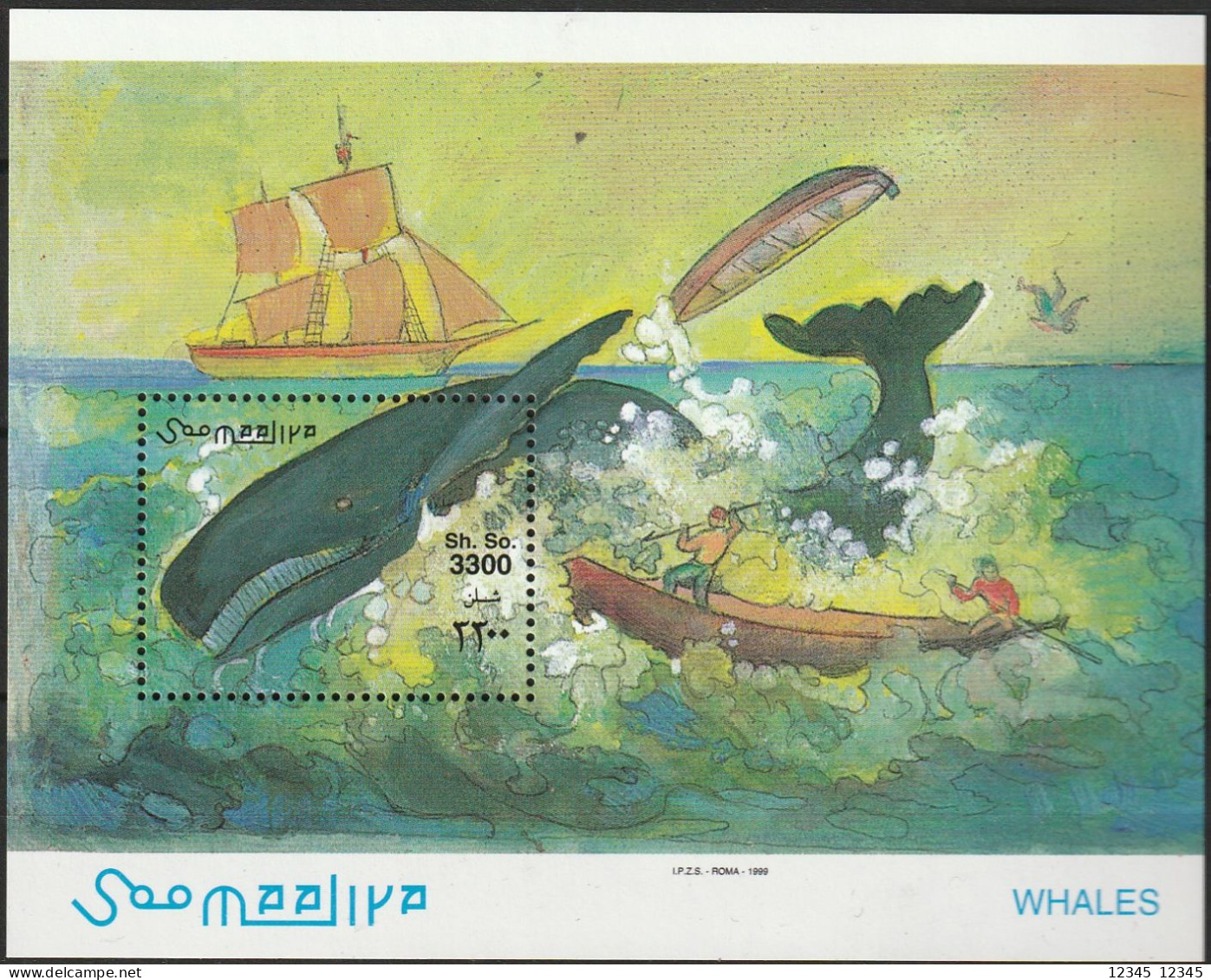 Somalië 1999, Postfris MNH, Whales - Somalia (1960-...)