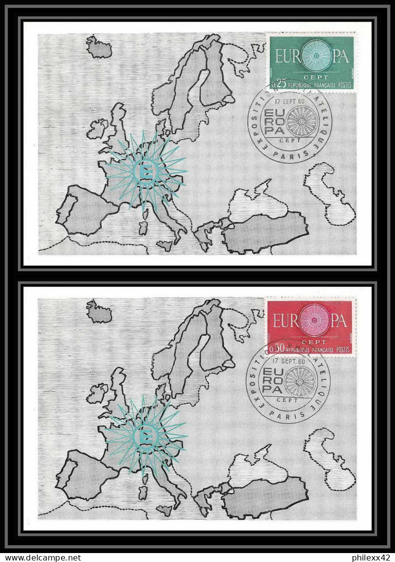 1544/ Carte Maximum (card) France N°1266/1267 Europa 1960 Cad Paris Edition Parison 1960 - 1960