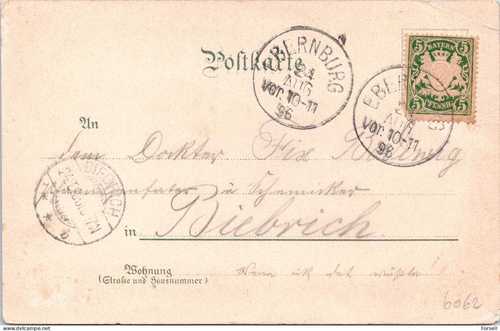 Gruss Von Der Ebernburg (Stempel: Ebernburg 1896) - Bad Kreuznach