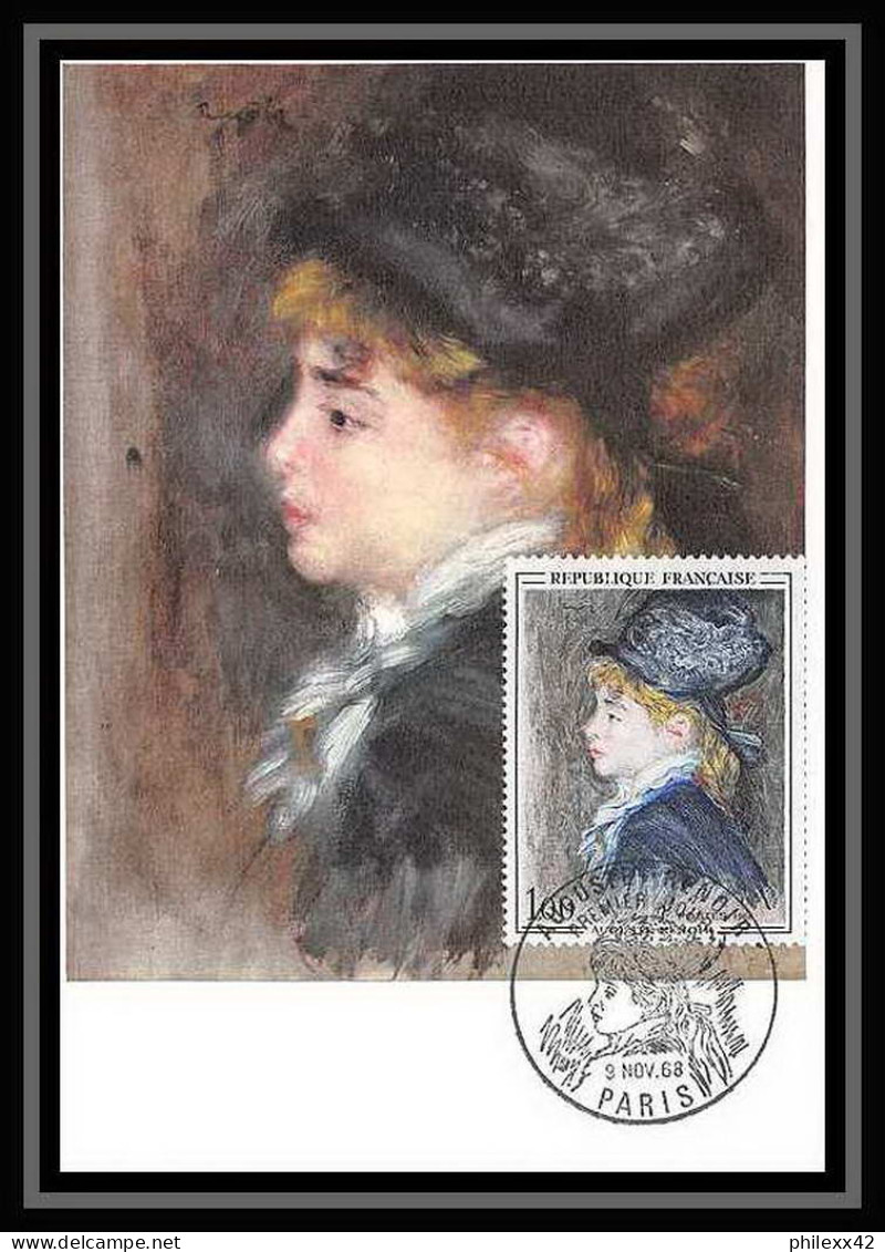 2264/ Carte Maximum (card) France N°1570 TABLEAU (PAINTING) Auguste Renoir Portrait 1968 Edition Hazan - Impressionisme
