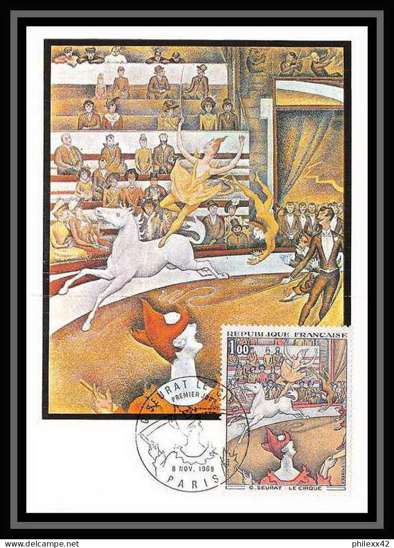 2317/ Carte Maximum (card) France N°1588A TABLEAU (PAINTING) Le Cirque Seurat Edition Cef 1969 Fdc - Impresionismo