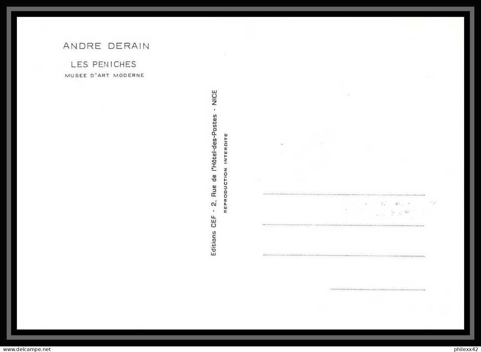2755/ Carte Maximum (card) France N°1733 Tableau (Painting) Les Péniches André Derain Edition Cef 1972 - Impresionismo