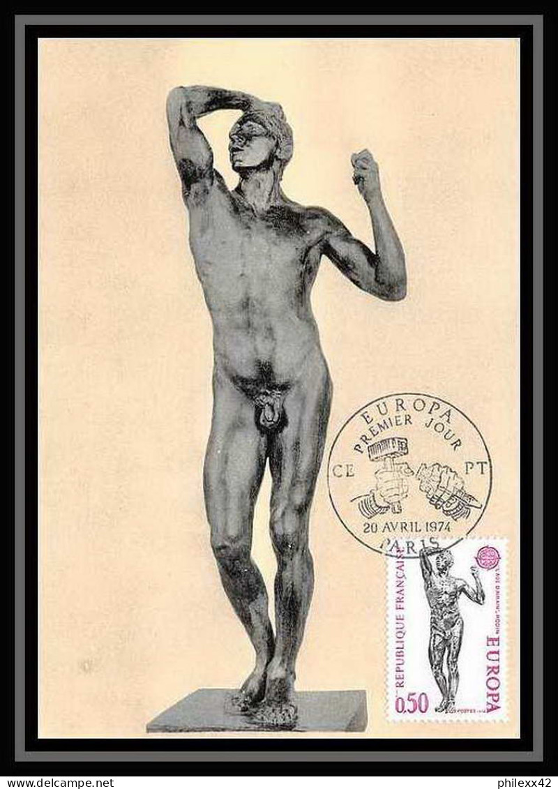2935/ Carte Maximum (card) France N°1789 Europa 1974 Sculptures Rodin Age D'airin Edition Empire - 1974