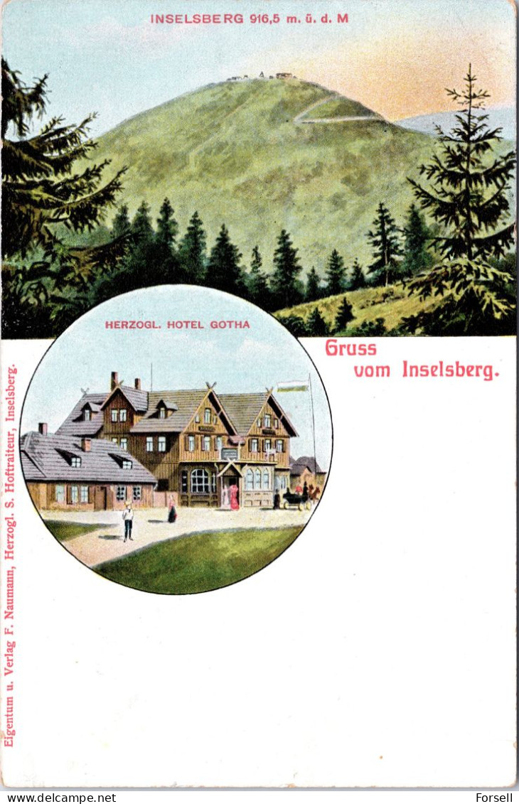 Gruss Vom Inselsberg , Herzogl. Hotel Gotha  (Ungebraucht) - Gotha