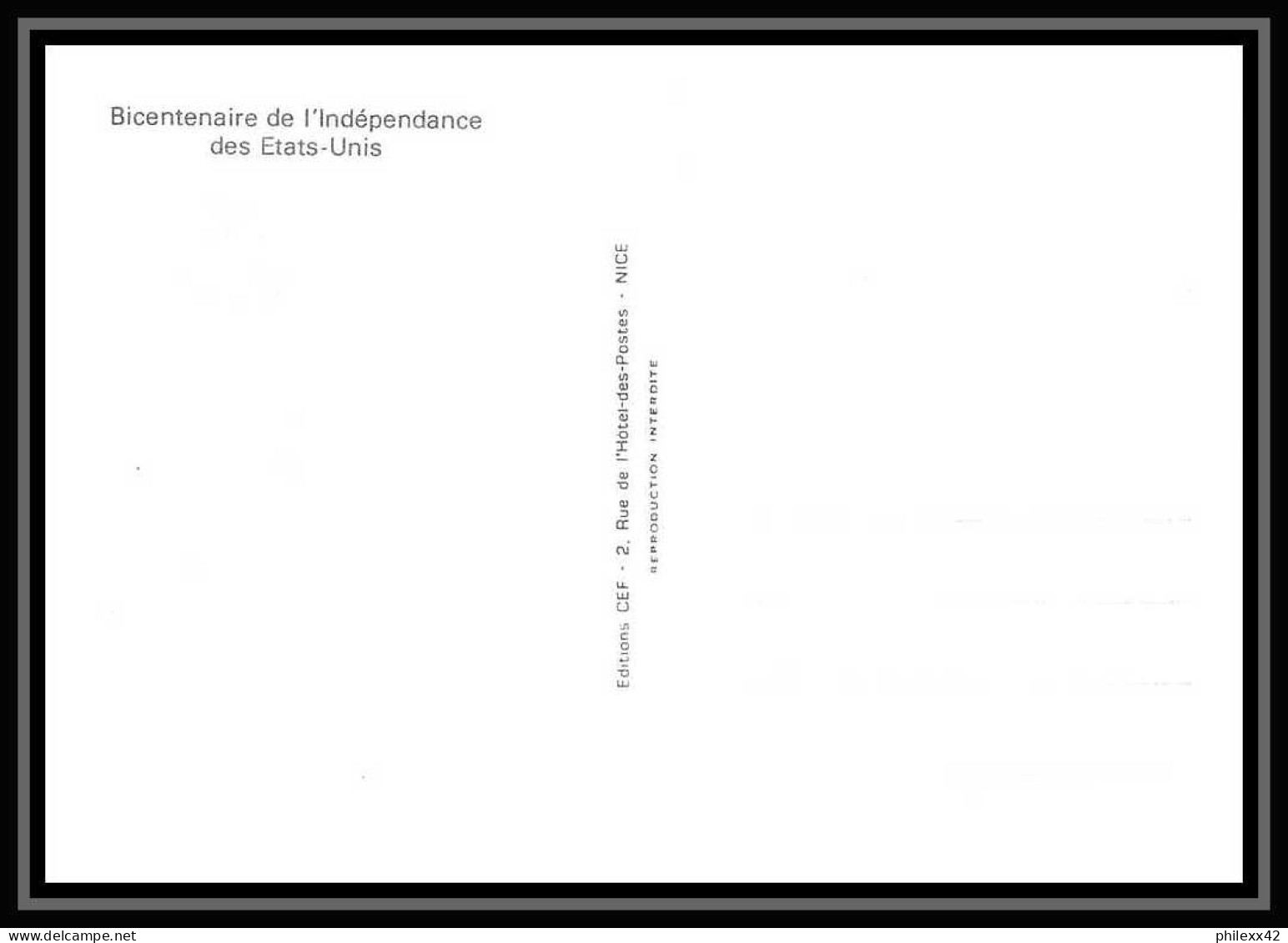 3170/ Carte Maximum (card) France N°1879 Indépendance Des Etats-Unis USA Fdc 1976 Edition Cef - Independecia USA