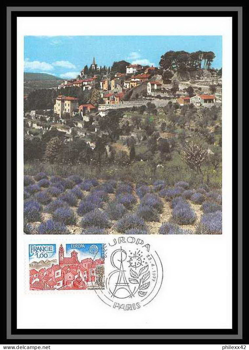 3289/ Carte Maximum (card) France N°1928/1929 Europa 1977 Port Breton/Village Provençal Paris Fdc Edition Cef - 1976