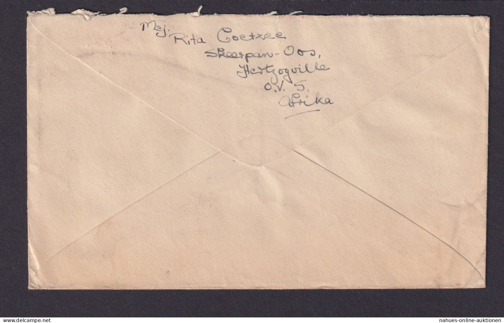 Hertzogville Südafrika Brief Nachgebühr Lauenstein Hannover Knabenburg - Lettres & Documents