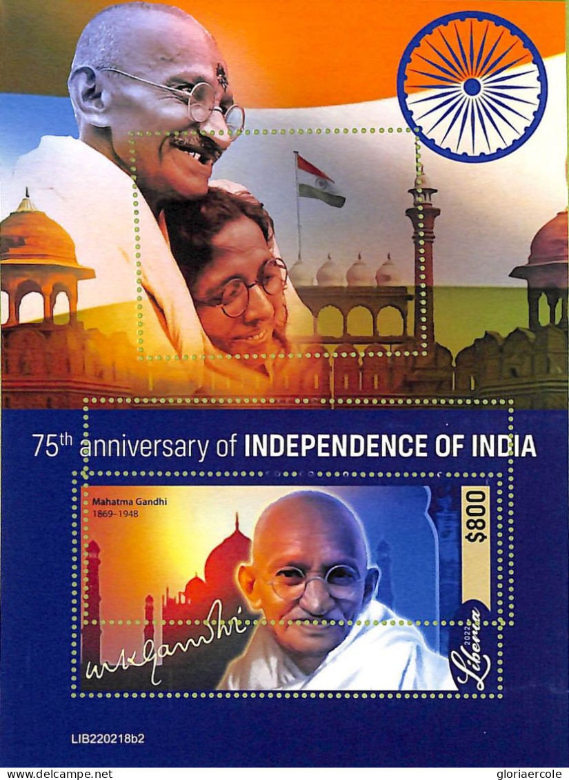 A9005 - LIBERIA - ERROR MISPERF Stamp Sheet  - 2022 - Mahatma Gandhi - Mahatma Gandhi