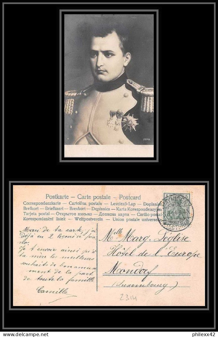 5601/ Carte Postale Photo Allemagne Germany Napoleon 1915 Pour Mondorf Luxembourg - Napoléon