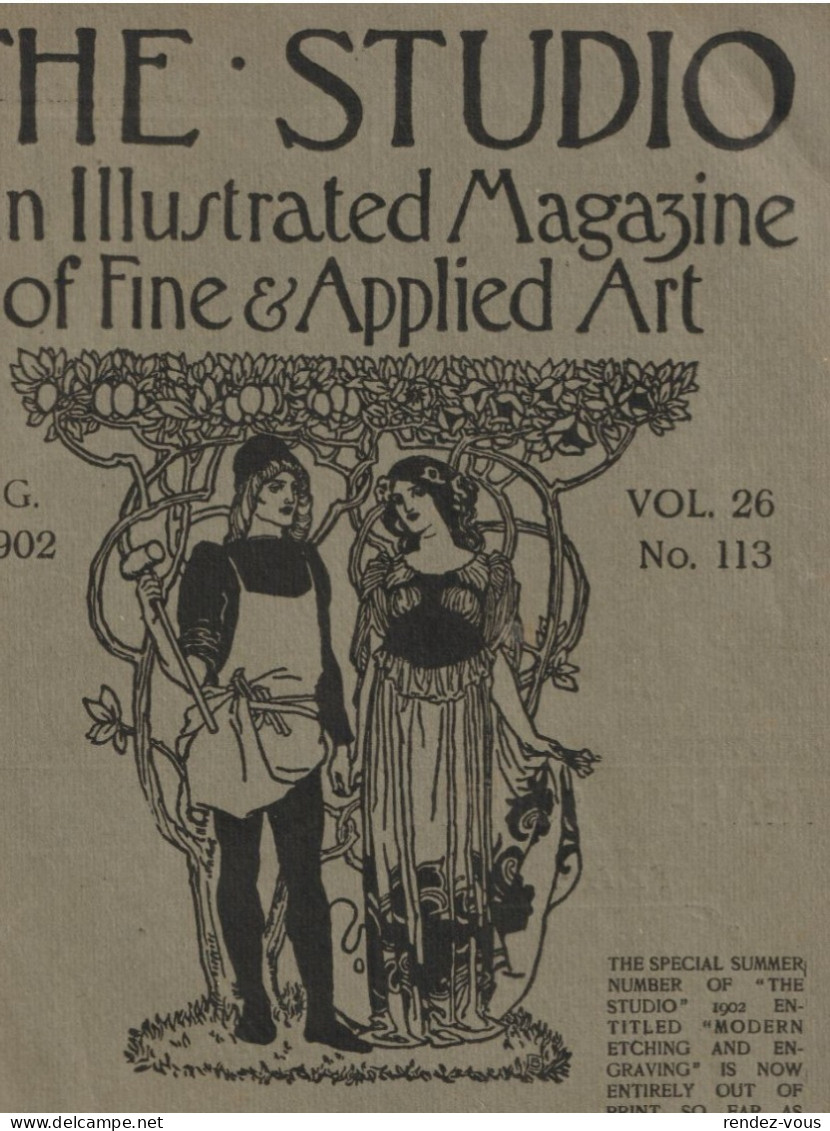 L.  -  Rivista Inglese  " The Studio "  -  Agosto  1902  ,  Vol.  25  , No.  109 - Fine Arts