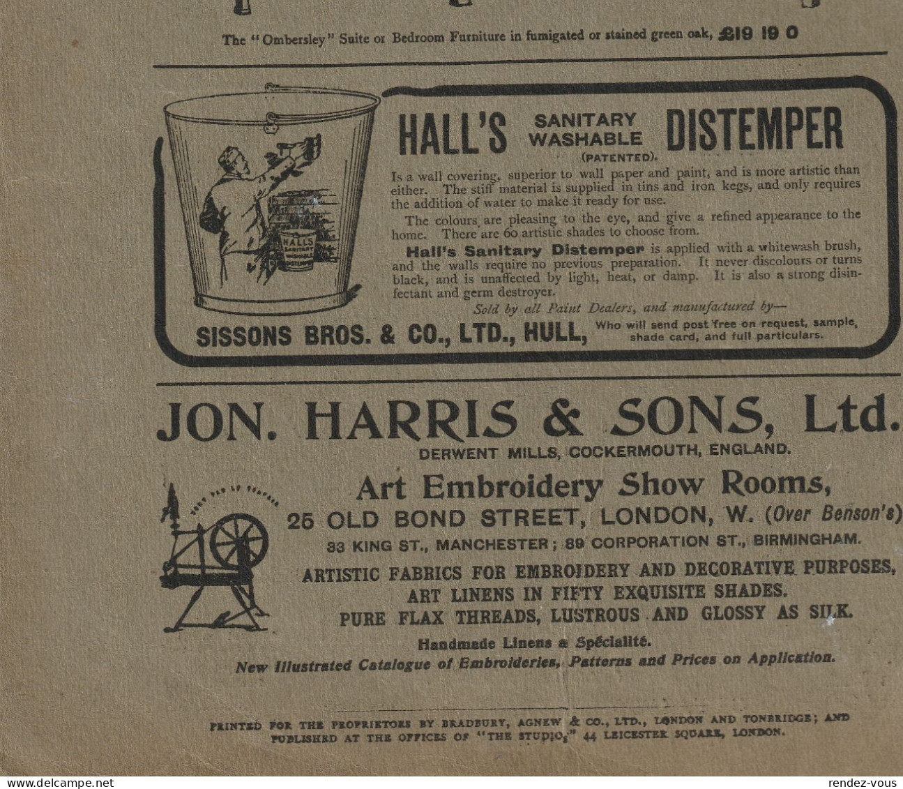 L.  -  Rivista Inglese  " The Studio "  -  Agosto  1902  ,  Vol.  25  , No.  109 - Fine Arts