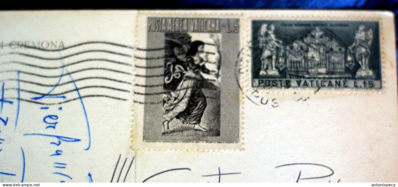 VATICANO 1958, POSTA AEREA LIRE 5, E MAGNA MATER AUSTRIA LIRE 15 SU CARTOLINA VIAGGIATA - Covers & Documents