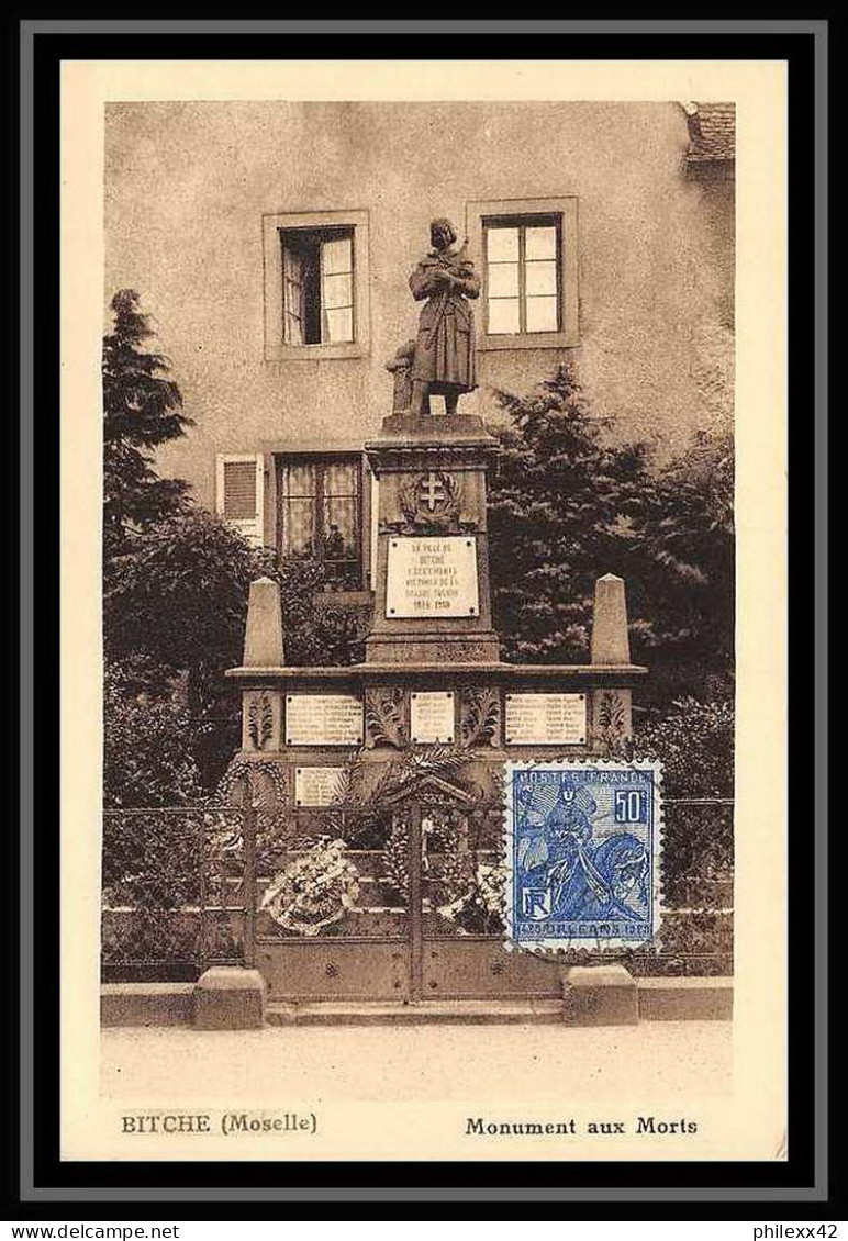 5771/ Carte Maximum France N°257 Jeanne D'Arc Carte 1933 Monument Aux Morts Bitche Moselle Statue Jeanne D'Arc - ...-1929