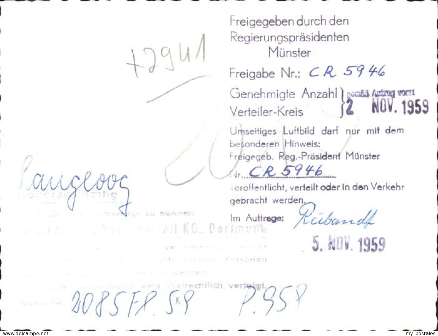 41251456 Langegeoog Fliegeraufnahme Altfunnixsiel - Wittmund