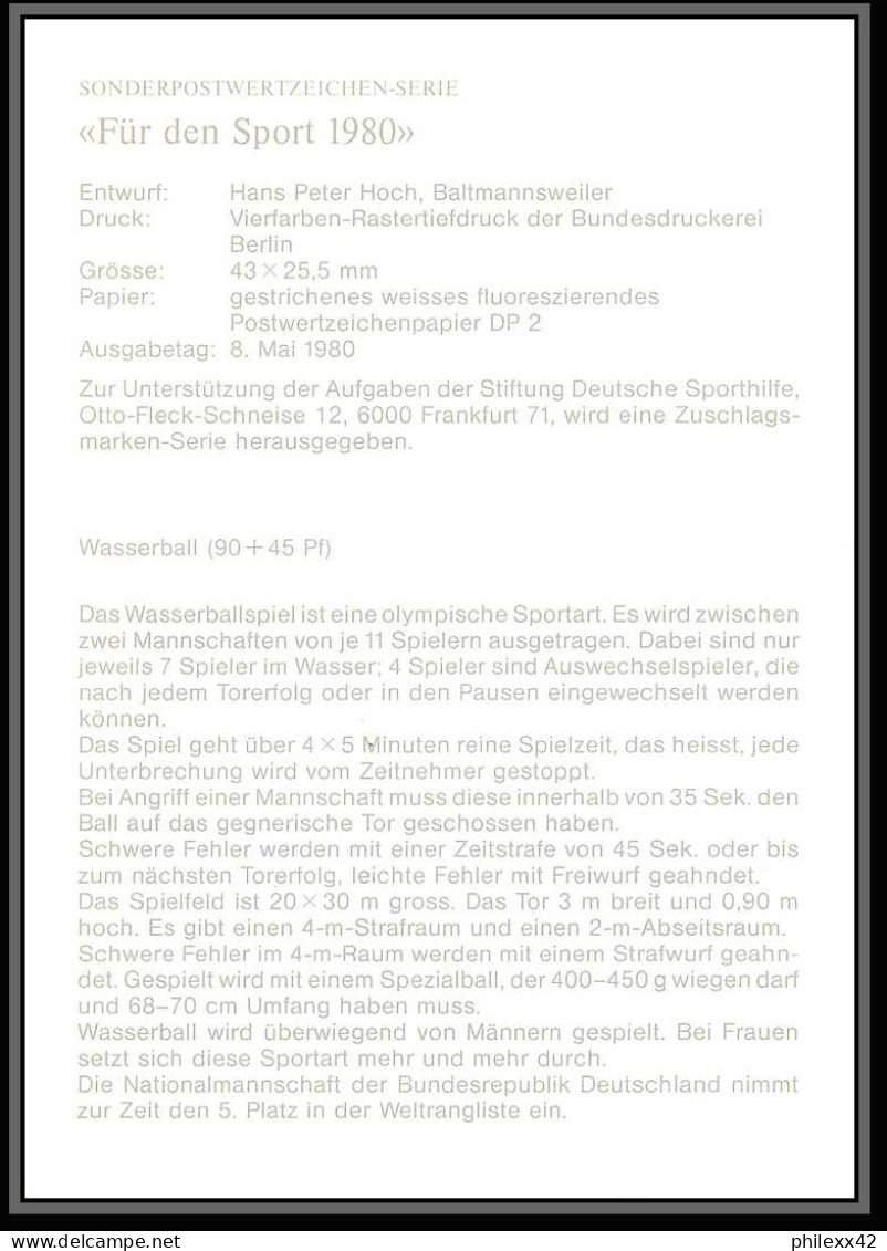 Allemagne (germany) - Carte Maximum (card) 2113 Fur Den SPORTS Berlin Halterophilie Javelot Javelin 1980 Weightlifting - Altri & Non Classificati