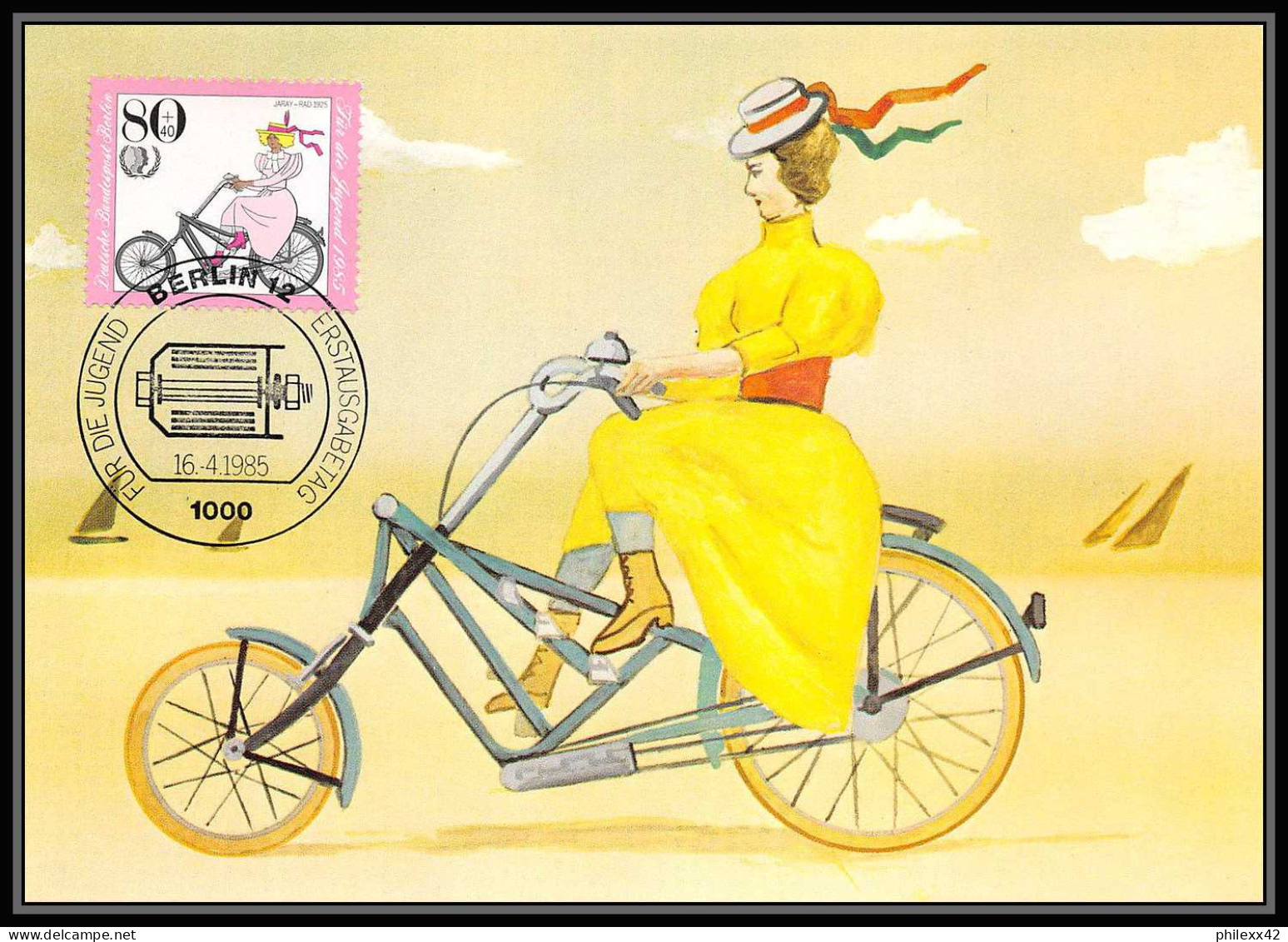 Allemagne (germany) - Carte Maximum (card) 2115 - Fur Die Jugend Berlin SPORT Velo (Cycling) 1985 Lot De 5 Cartes - Vélo