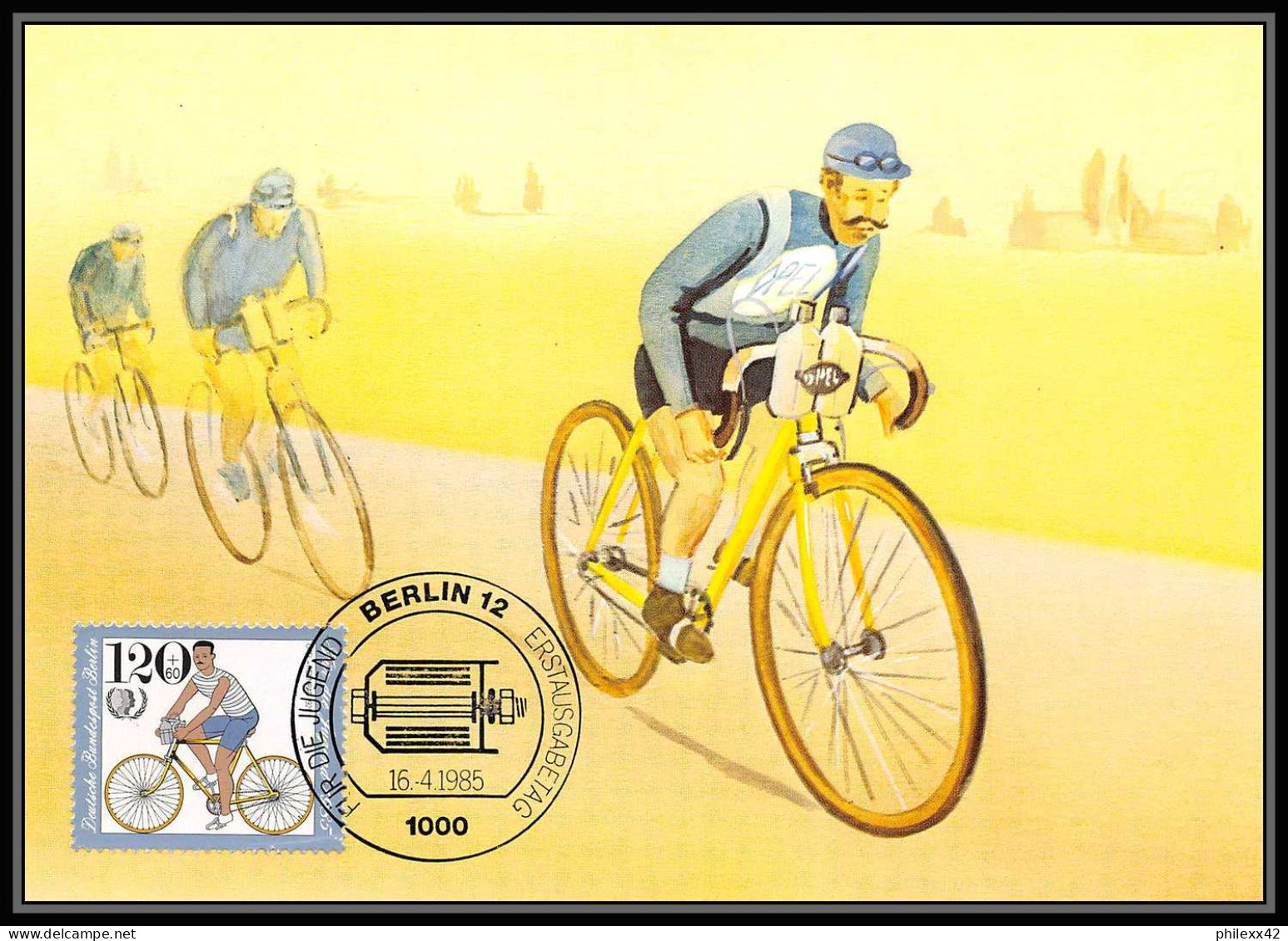 Allemagne (germany) - Carte maximum (card) 2115 - fur die jugend berlin SPORT velo (Cycling) 1985 lot de 5 cartes