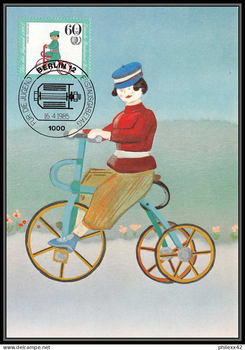 Allemagne (germany) - Carte Maximum (card) 2115 - Fur Die Jugend Berlin SPORT Velo (Cycling) 1985 Lot De 5 Cartes - Cartes-Maximum (CM)