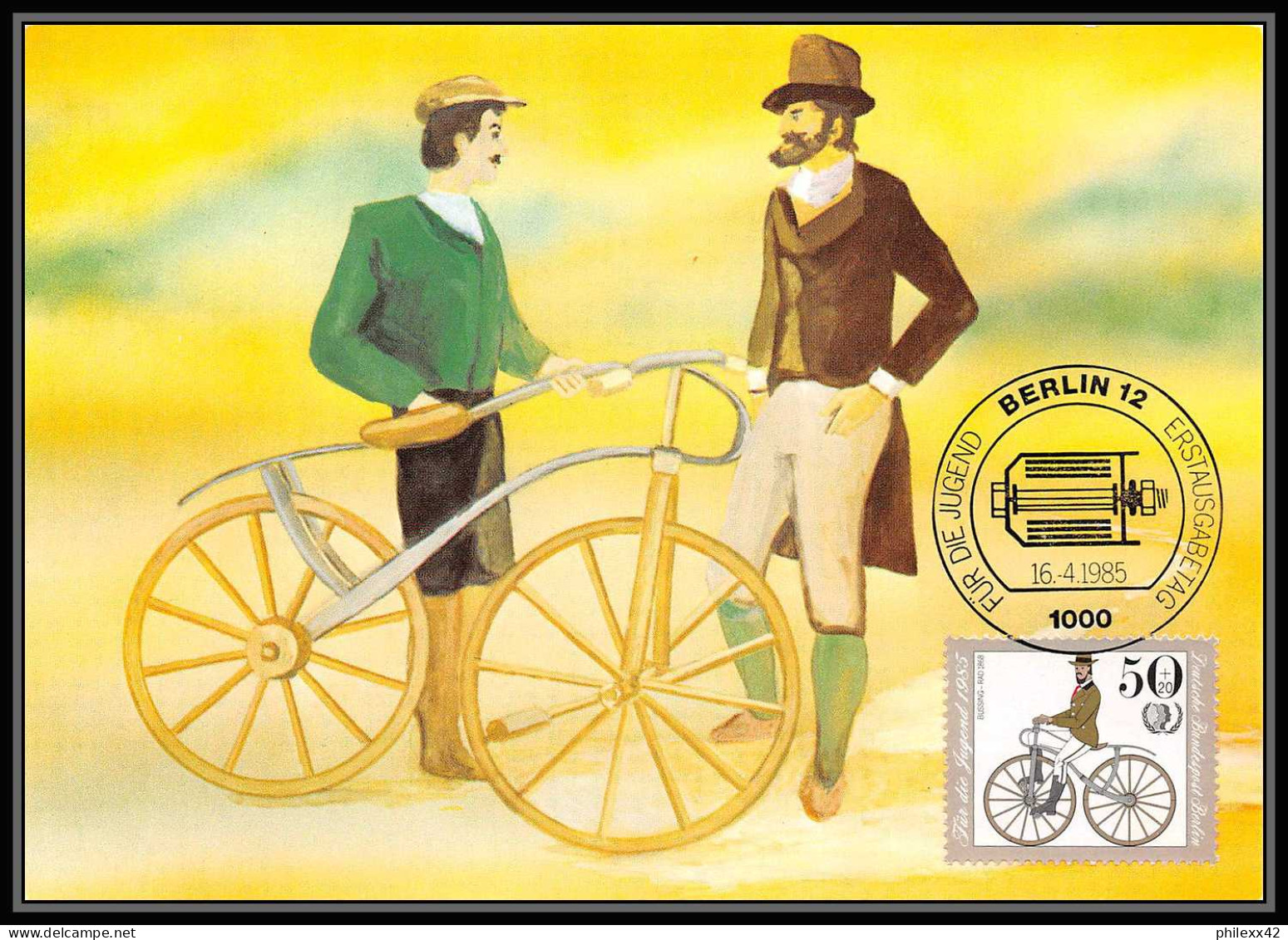 Allemagne (germany) - Carte maximum (card) 2115 - fur die jugend berlin SPORT velo (Cycling) 1985 lot de 5 cartes