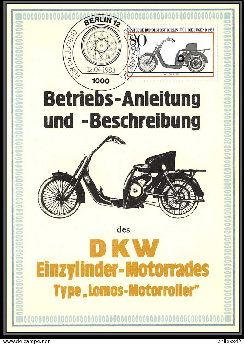 Allemagne (germany) - Carte Maximum (card) 2153 - Moto Berlin 1993 Fur Die Jugend - Motos