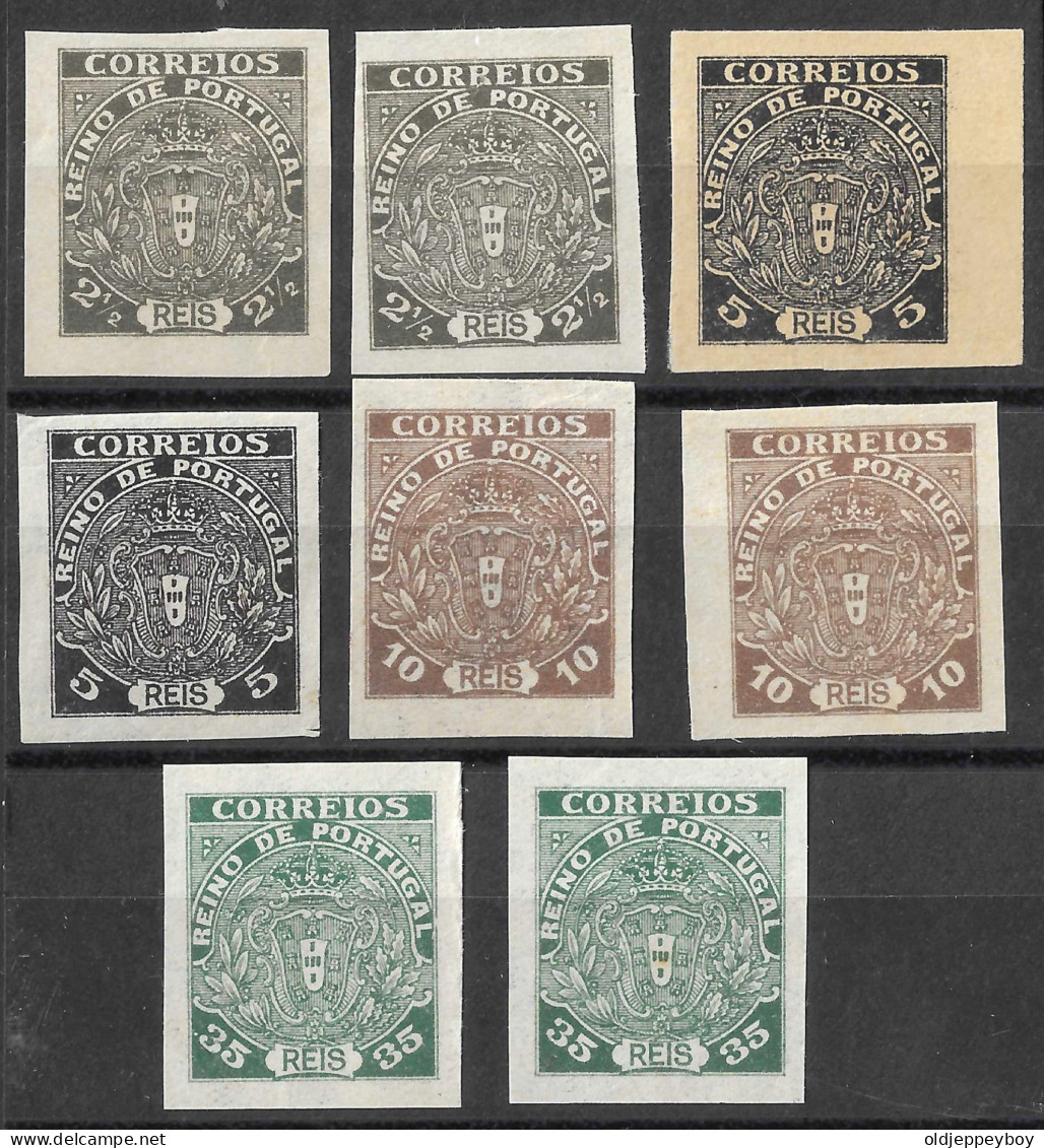 Portugal - 1919 - North Monarchy / National Monarchy Shield-  8  PROOFS MNG ISSUED WITHOUT GUM  - Proeven & Herdrukken