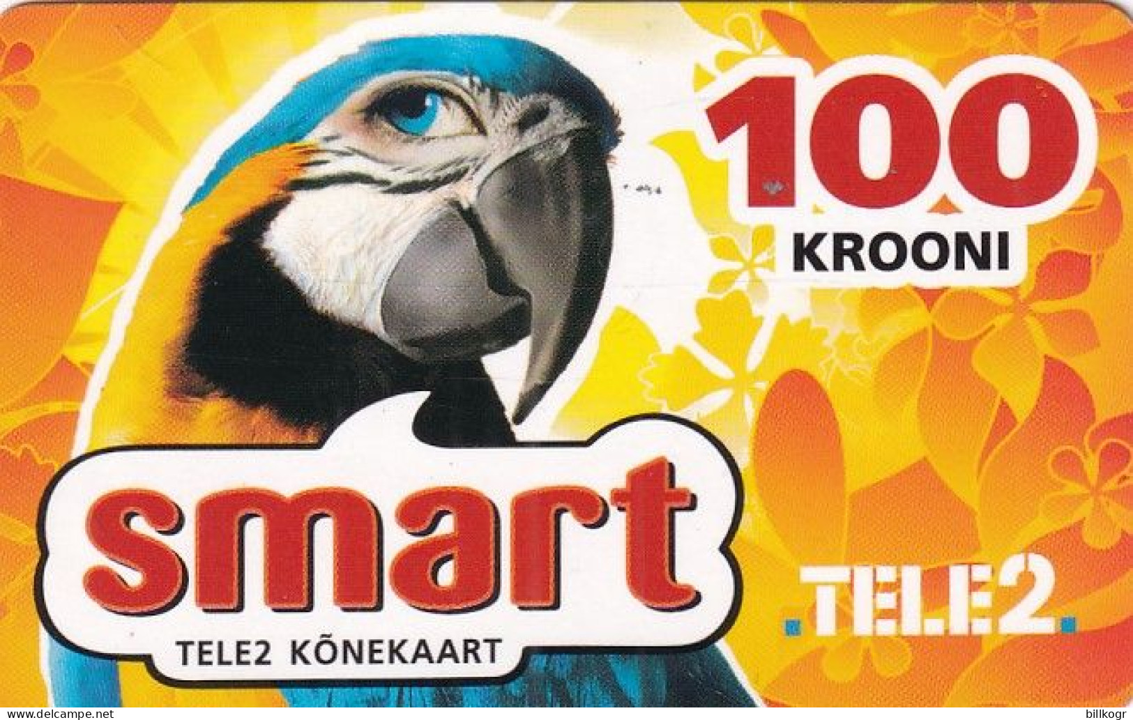 ESTONIA - Parrot, Tele2 Prepaid Card 100 Kr, Exp.date 15/06/11, Used - Estonie