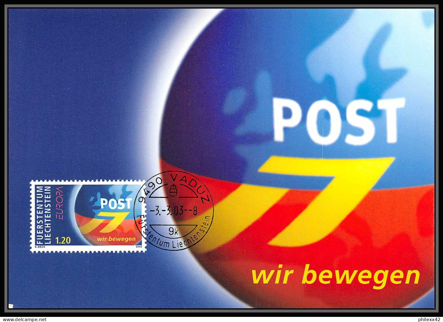 Liechtenstein - Carte Maximum (card) 2093 - N° 1251 EUROPA 2003 - 2003