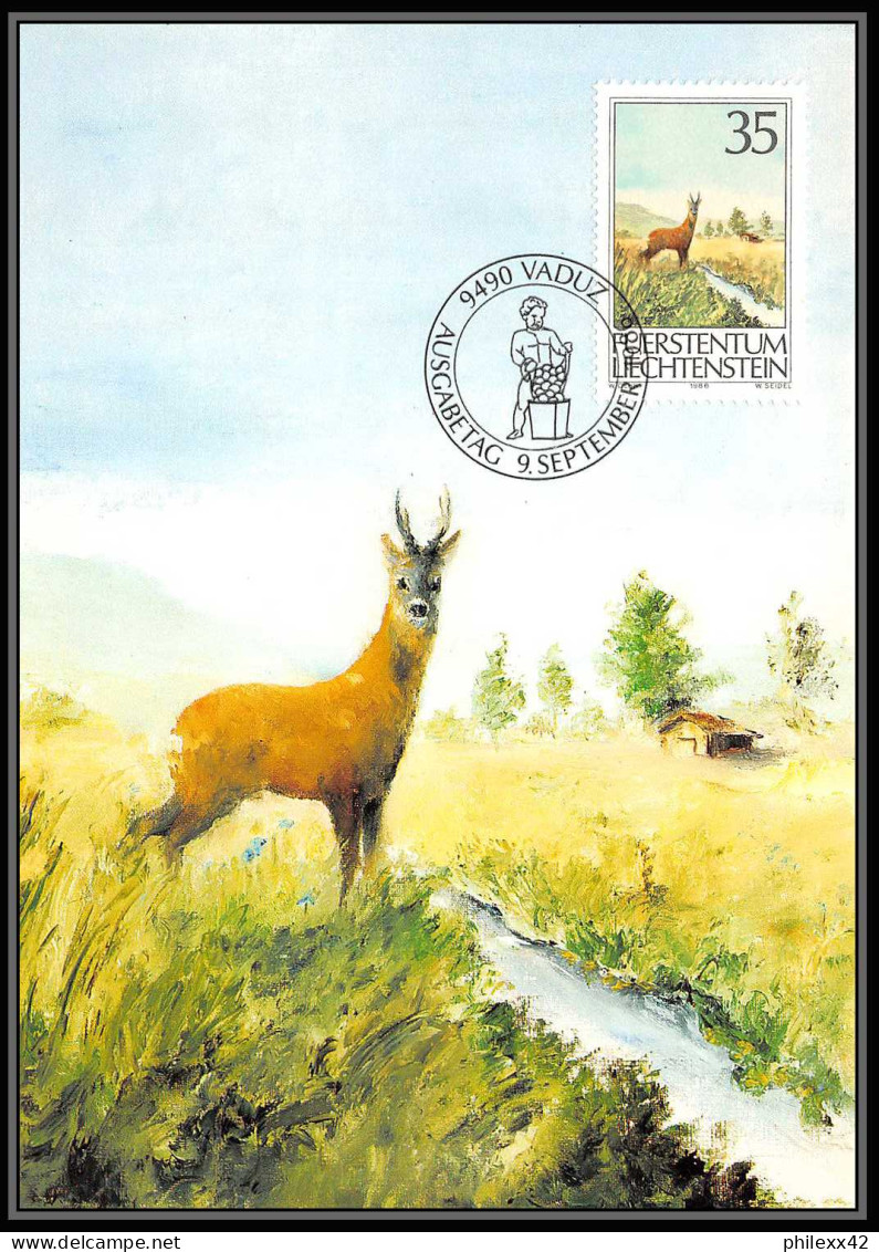 Luxembourg (luxemburg) - Carte maximum (card) 2196 - Faune fauna chevreuil chamois cerf deer1986