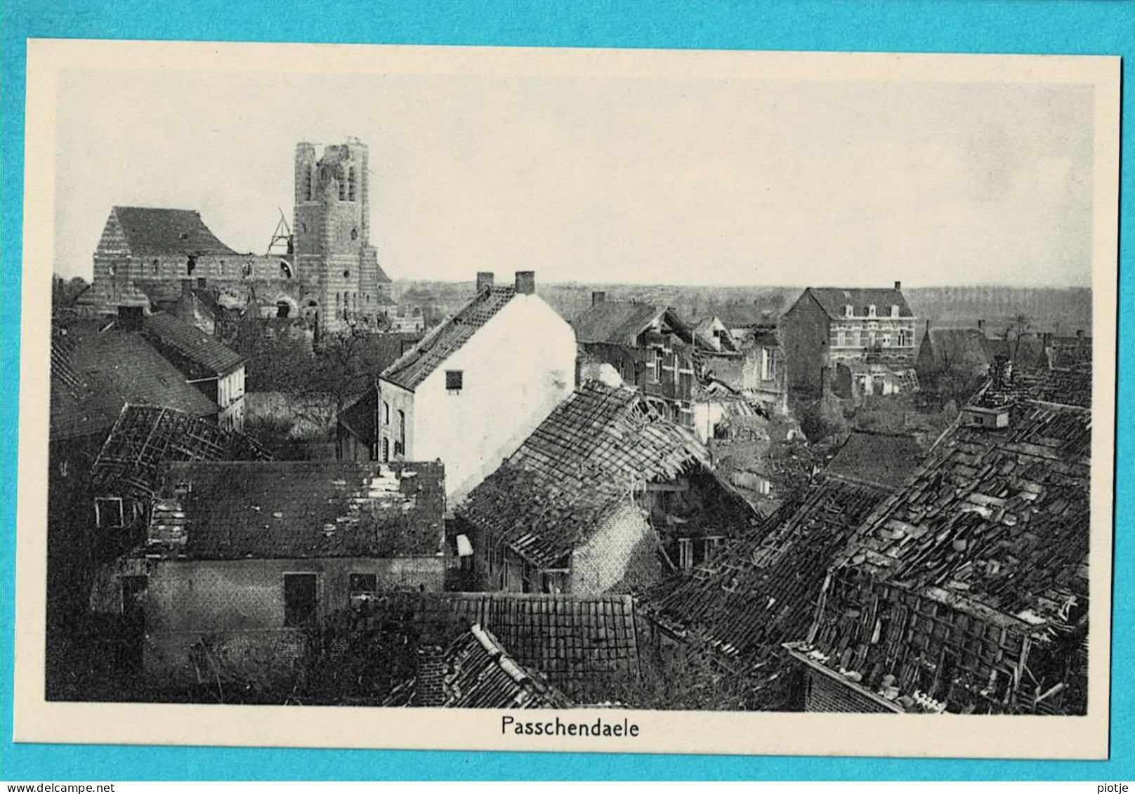 * Passendale - Passchendaele (Zonnebeke) * (Uitgever A. Herman - Hoet) Ruines, Guerre, War, Panorama, église, Church - Zonnebeke