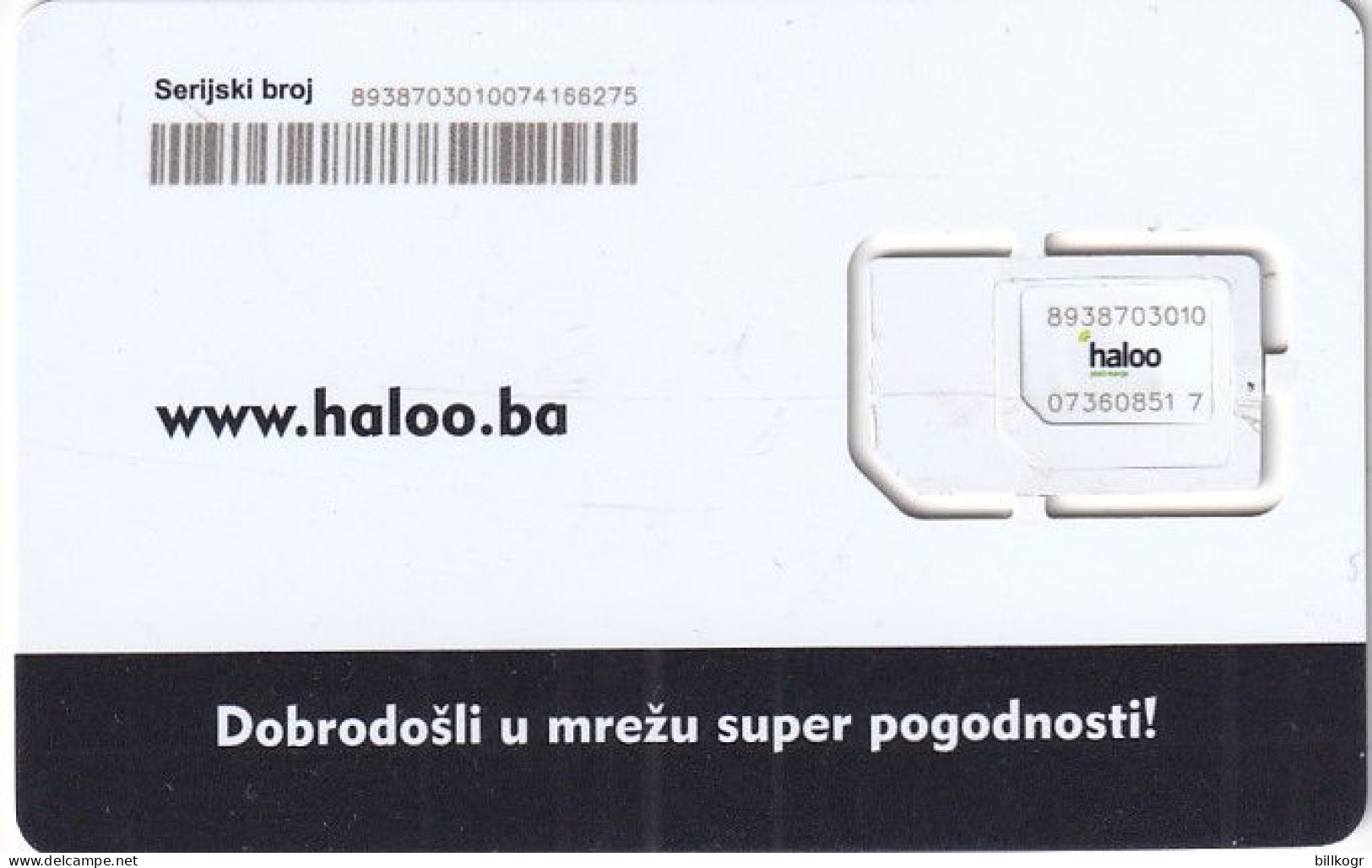 BOSNIA - Haloo GSM, Used - Bosnia