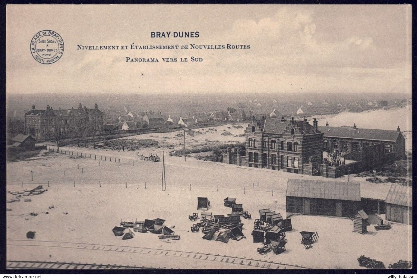 +++ CPA - France 59 - BRAY DUNES - Nivellement Et établissement De Nouvelles Routes   // - Bray-Dunes