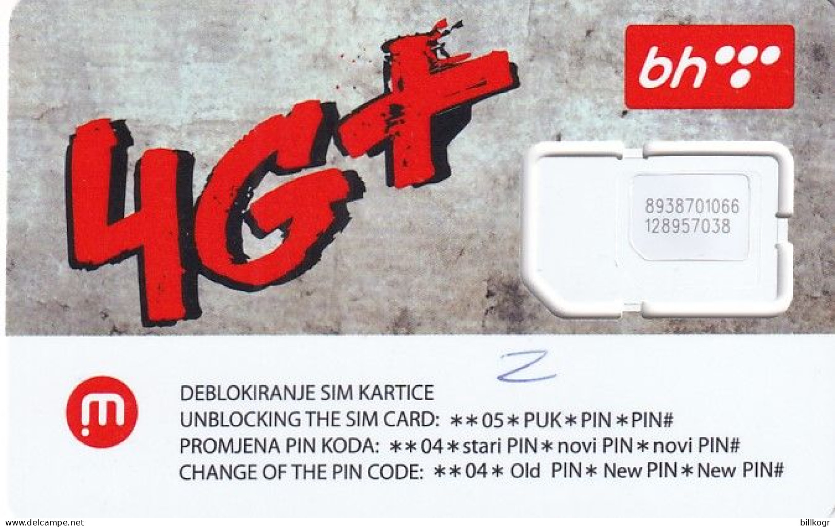 BOSNIA - BH Mobile GSM, Mint - Bosnia