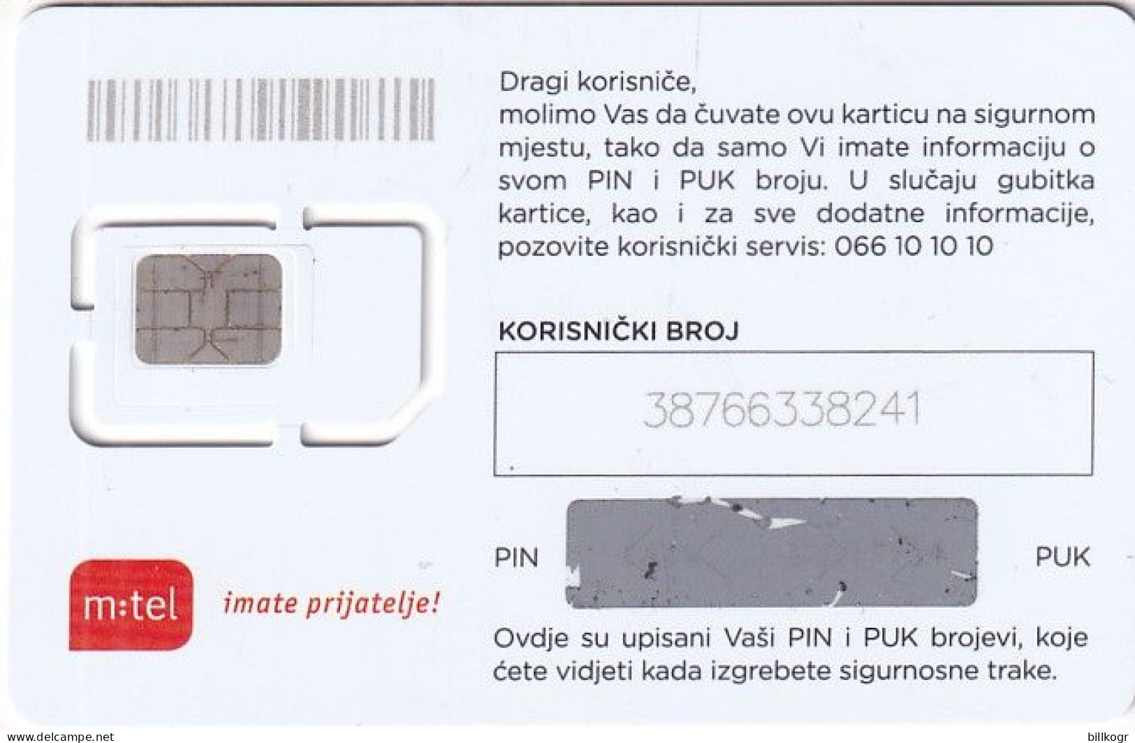 BOSNIA - Mtel Mobile GSM, Mint - Bosnië