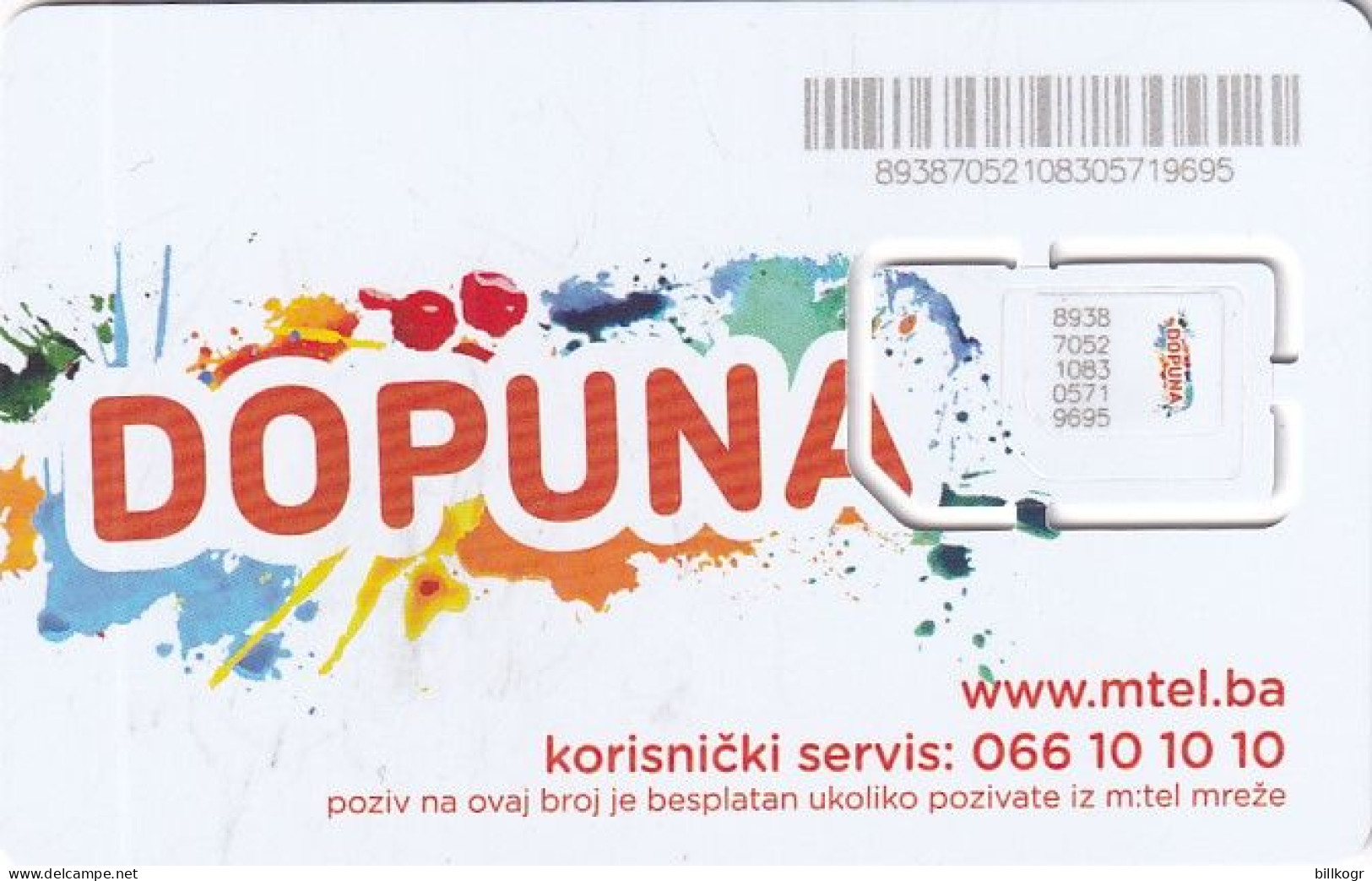 BOSNIA - Mtel Mobile GSM, Mint - Bosnie